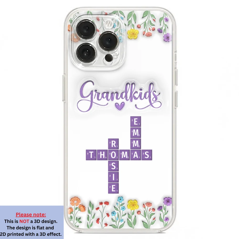 Love My Grandkids Crossword - Personalized Custom 3D Inflated Effect Phone Case - Image 19