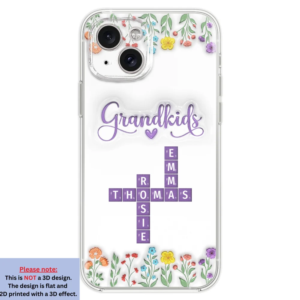 Love My Grandkids Crossword - Personalized Custom 3D Inflated Effect Phone Case - Image 20