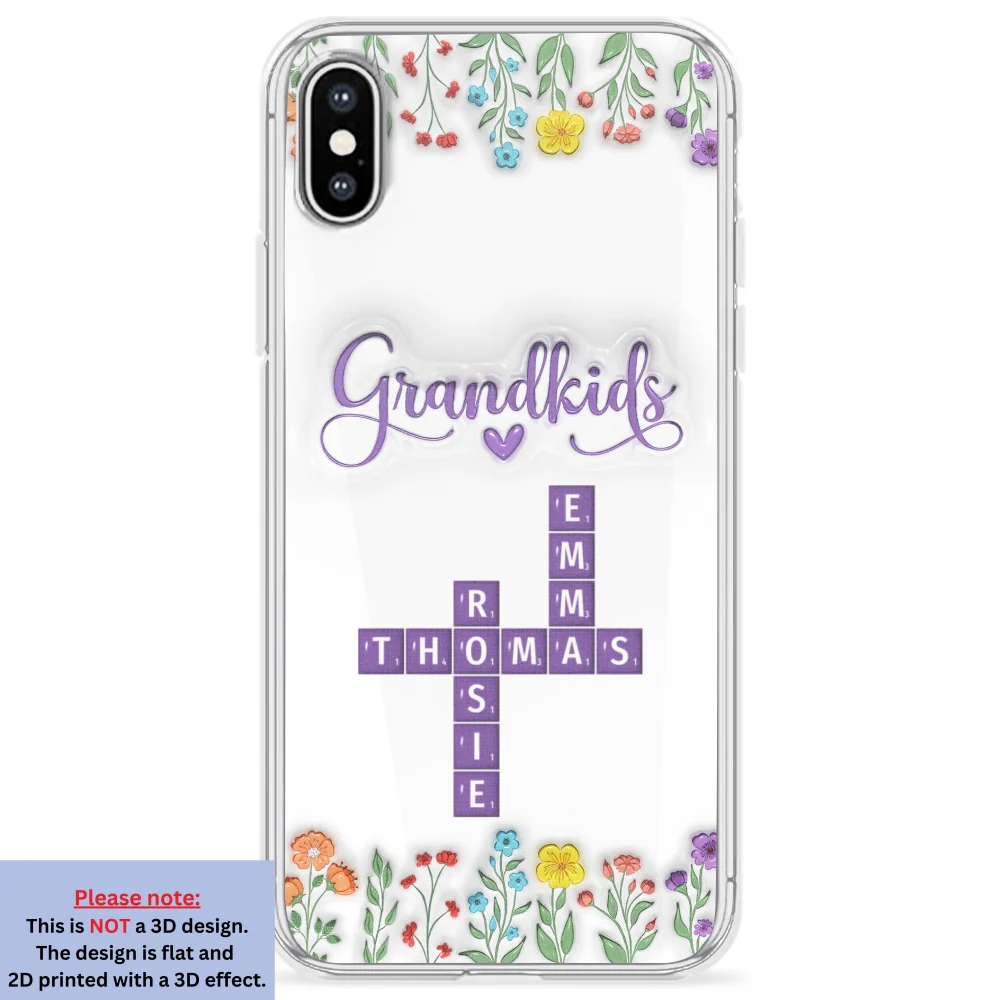 Love My Grandkids Crossword - Personalized Custom 3D Inflated Effect Phone Case - Image 25