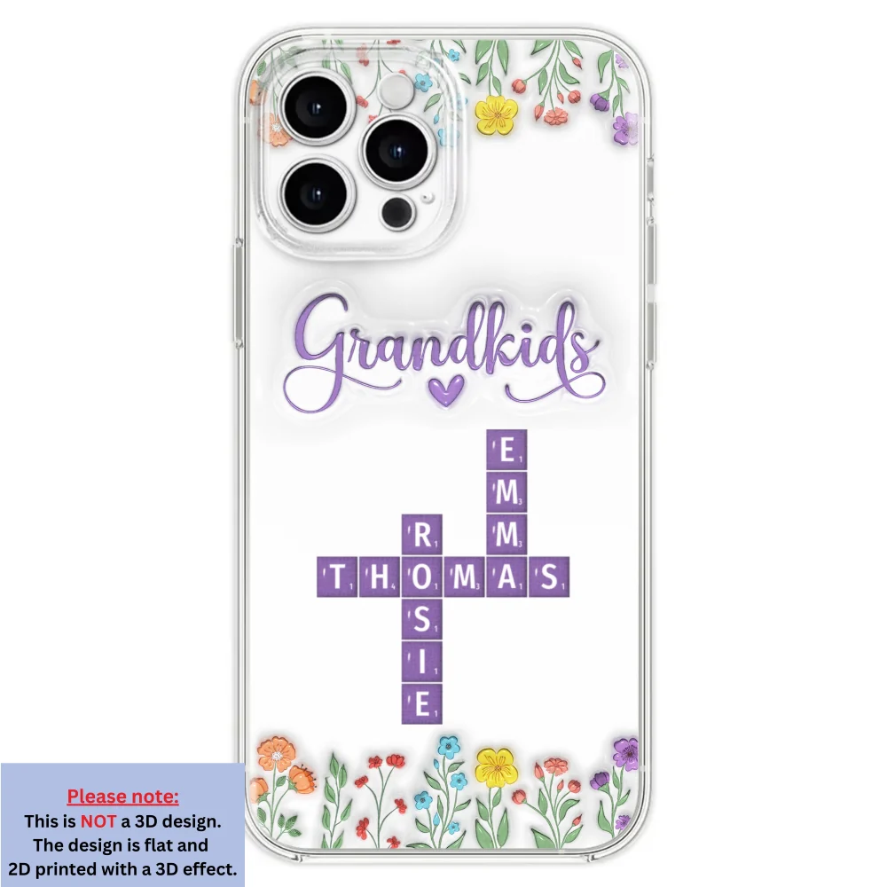 Love My Grandkids Crossword - Personalized Custom 3D Inflated Effect Phone Case - Image 28