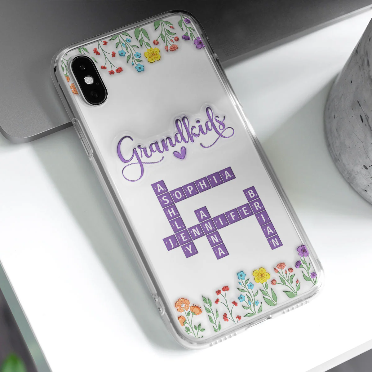 Love My Grandkids Crossword - Personalized Custom 3D Inflated Effect Phone Case - Image 4