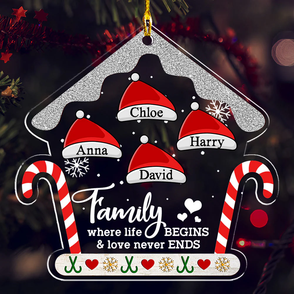 Love Never Ends - Personalized Custom Acrylic Ornament - Image 2