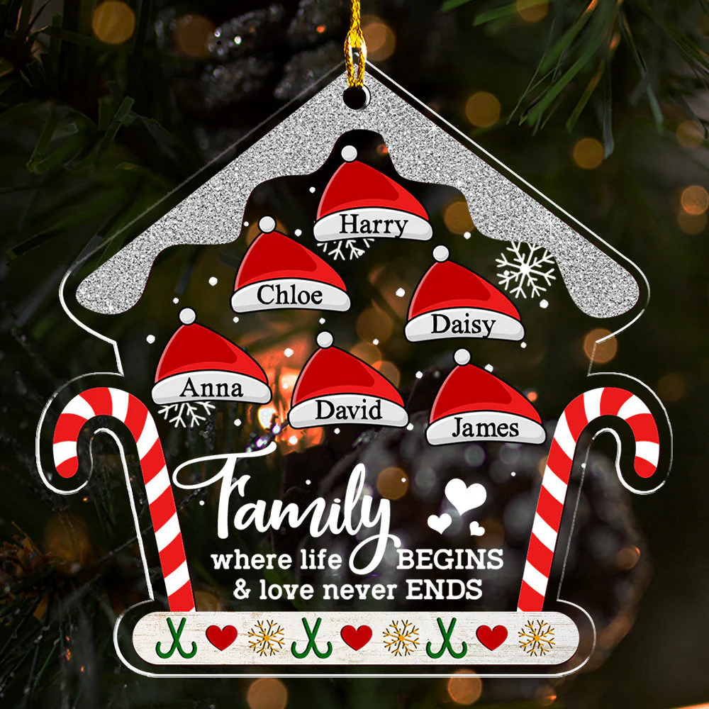 Love Never Ends - Personalized Custom Acrylic Ornament - Image 3