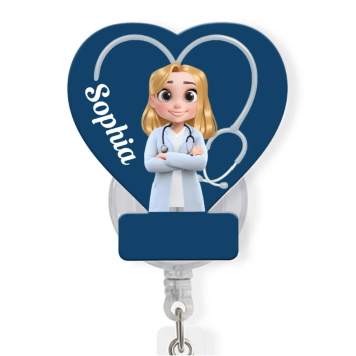 Love Nurse Life - Personalized Custom Acrylic Badge Reel - Image 7