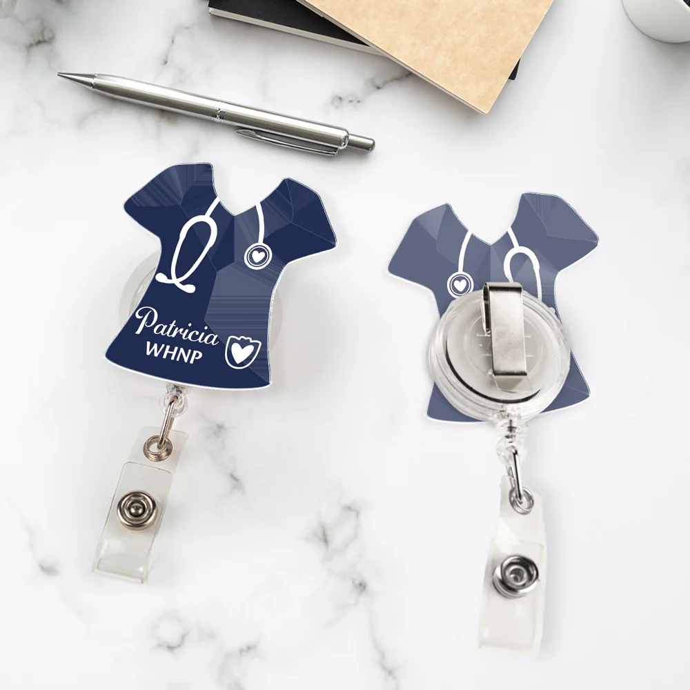 Love Nurse Life - Personalized Custom Acrylic Badge Reel - Image 4
