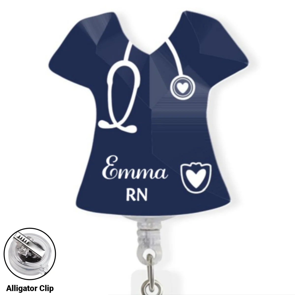 Love Nurse Life - Personalized Custom Acrylic Badge Reel - Image 7