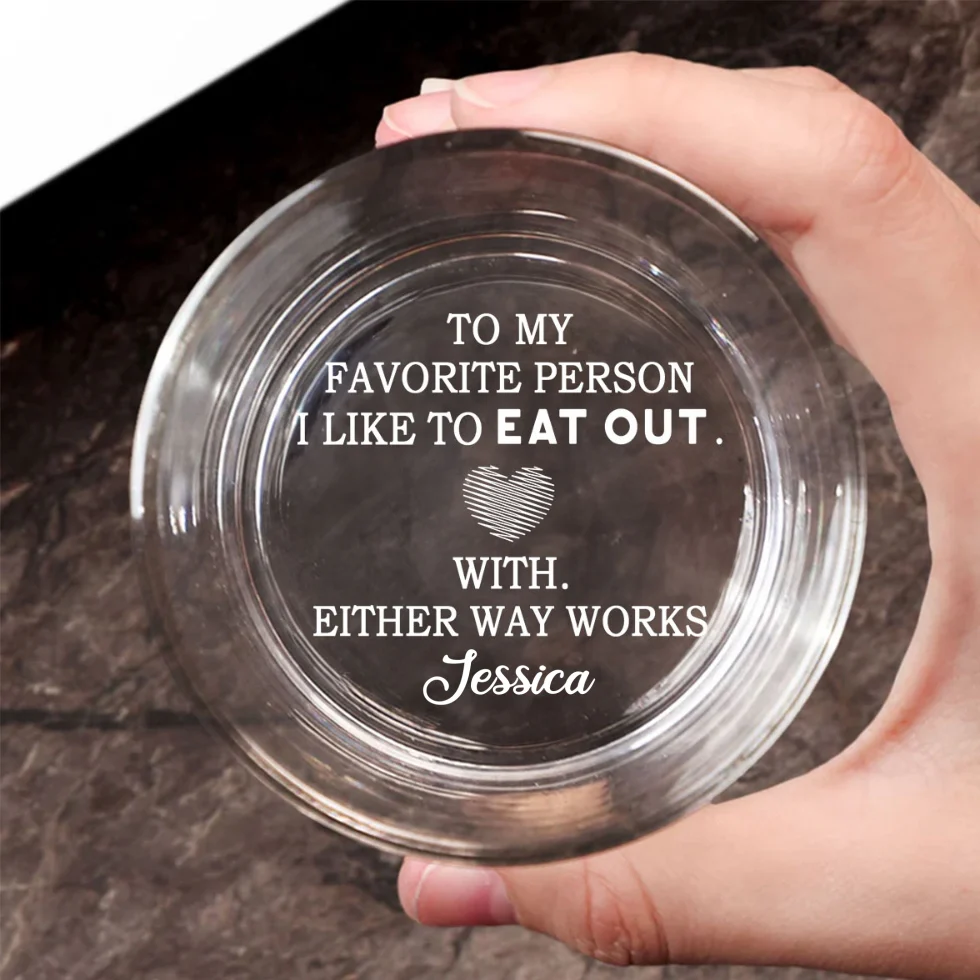 Love Served Hot And Wet - Personalized Custom Engraved Whiskey Glass - Image 6