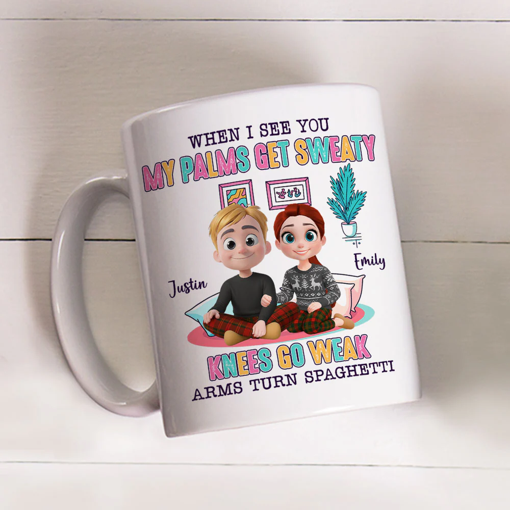 Love Turns Me Into Lasagna - Personalized Custom Coffee Mug - Image 2