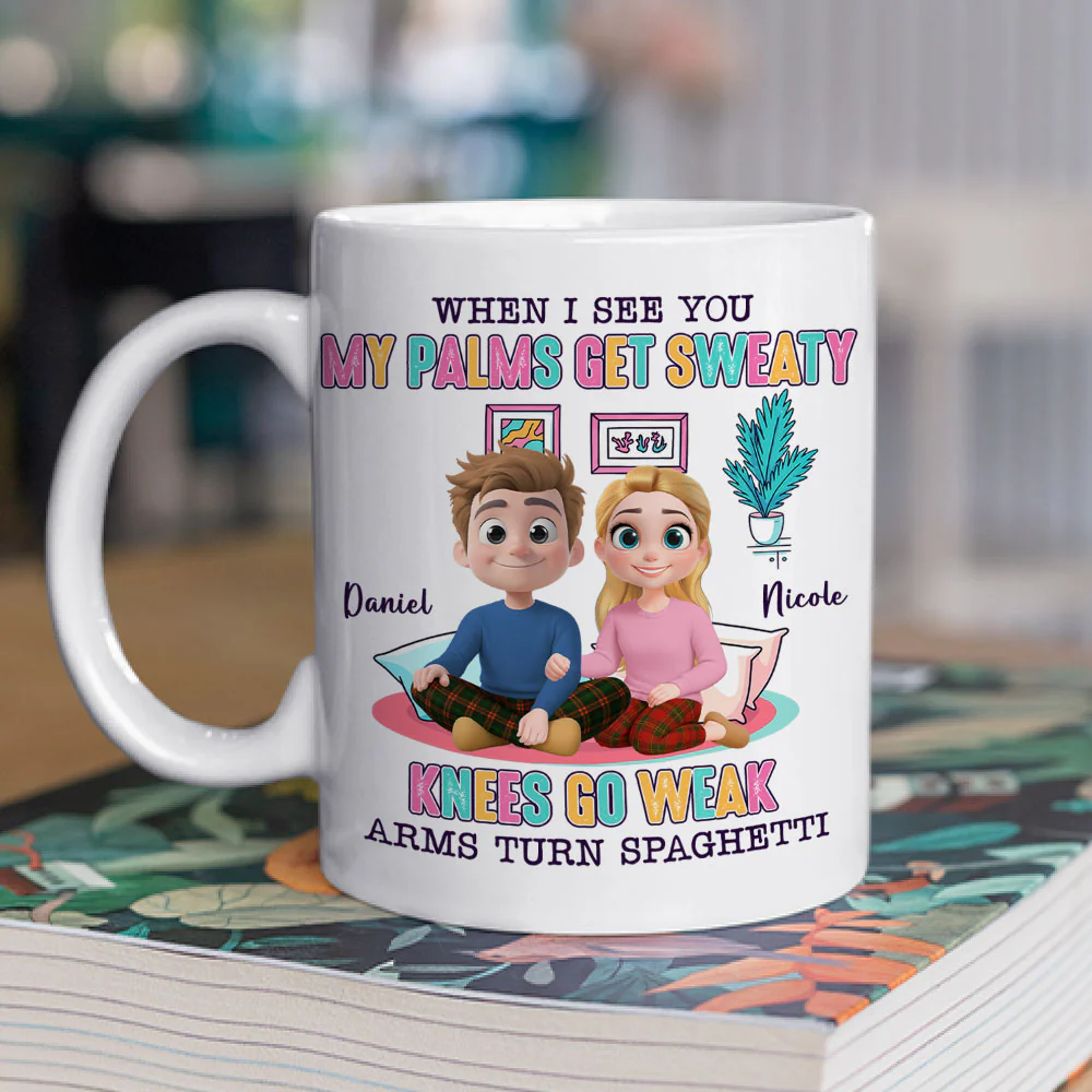 Love Turns Me Into Lasagna - Personalized Custom Coffee Mug - Image 3