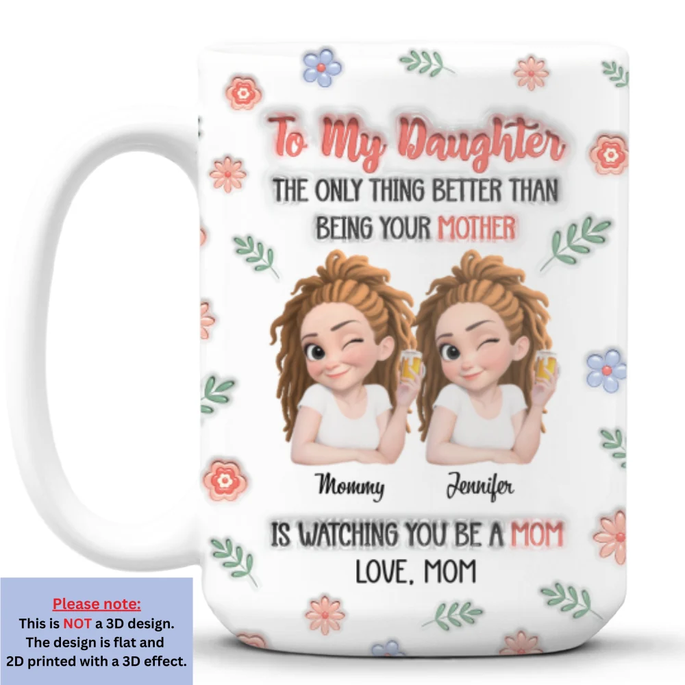 Love Watching You Be A Mom - Personalized Custom 3D Inflated Effect Mug - Image 7