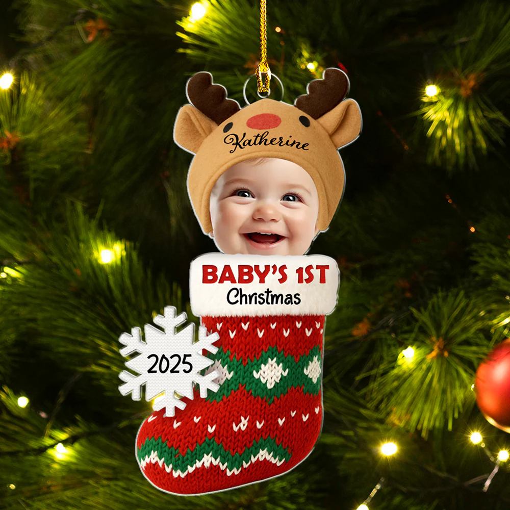 Love Wrapped In Christmas Magic - Personalized Custom Acrylic Ornament - Image 2