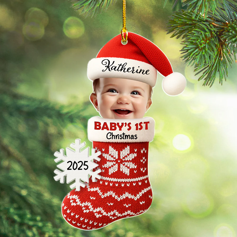 Love Wrapped In Christmas Magic - Personalized Custom Acrylic Ornament - Image 3
