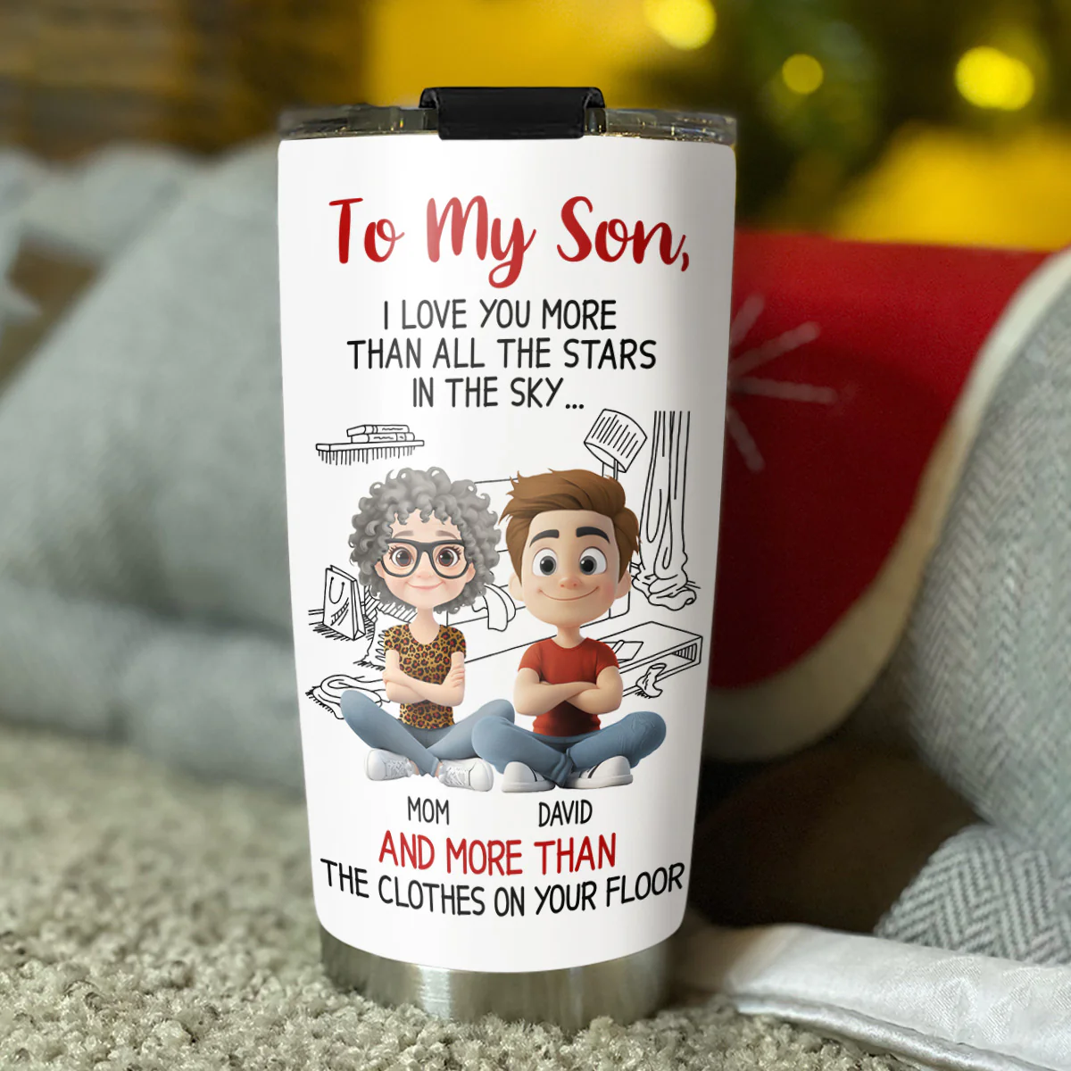 Love You Always My Son - Personalized Custom Tumbler - Image 3