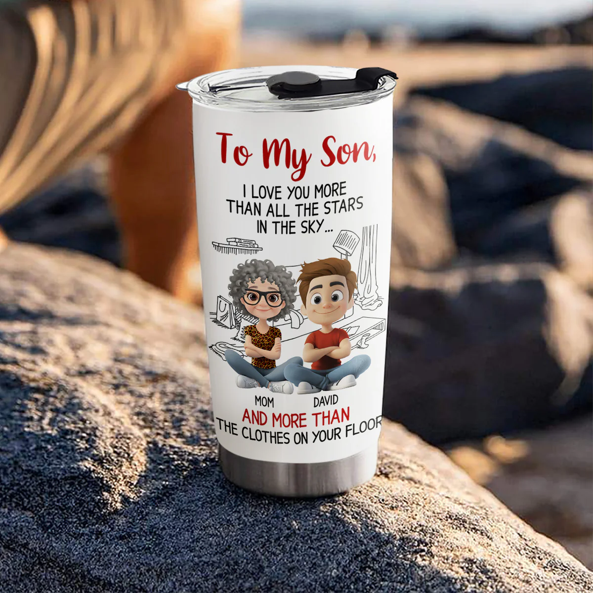 Love You Always My Son - Personalized Custom Tumbler - Image 4