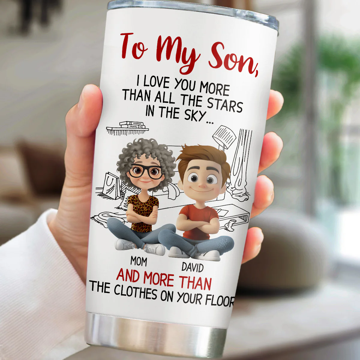 Love You Always My Son - Personalized Custom Tumbler - Image 5