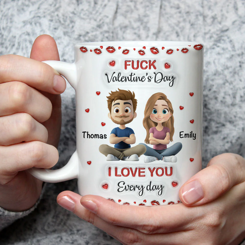 Love You Every Day - Personalized Custom 3D Inflated Effect Coffee Mug - Image 2