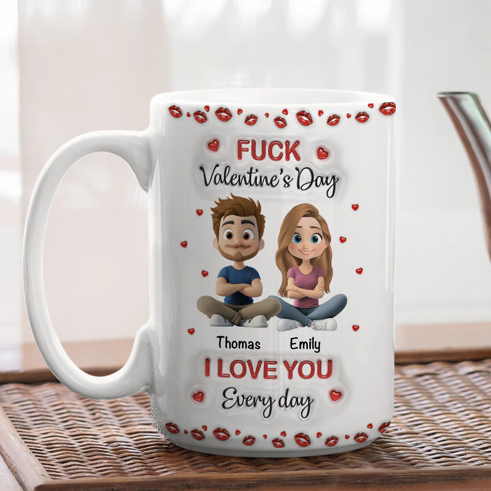 Love You Every Day - Personalized Custom 3D Inflated Effect Coffee Mug - Image 3