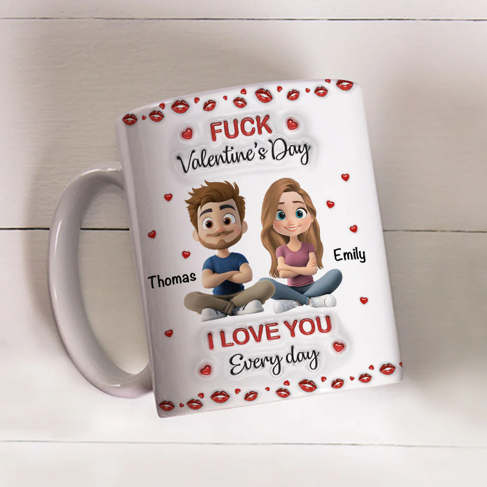 Love You Every Day - Personalized Custom 3D Inflated Effect Coffee Mug - Image 4