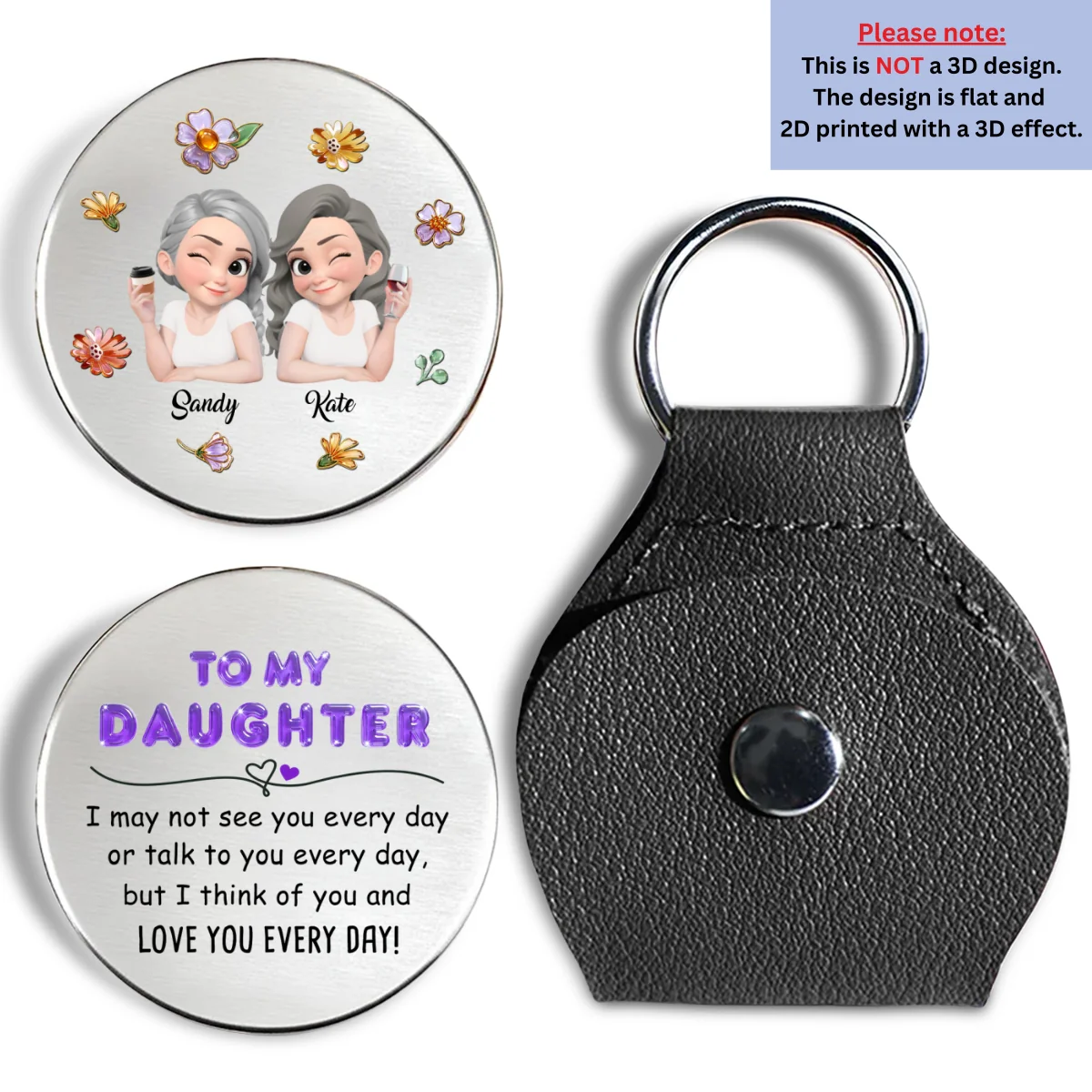 Love You Every Day - Personalized Custom Pocket Hug - Image 8