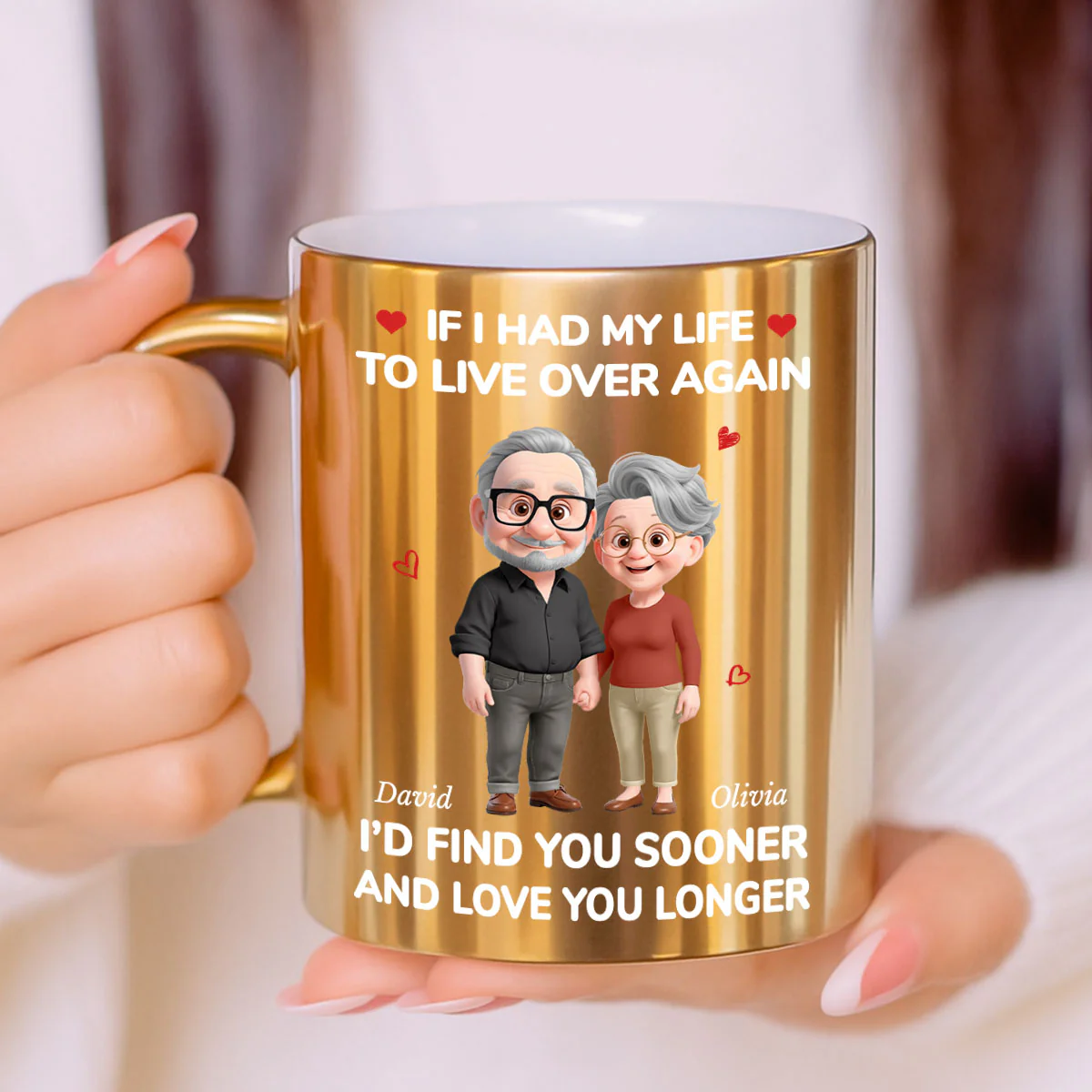 Love You For Life - Personalized Custom Metallic Mug