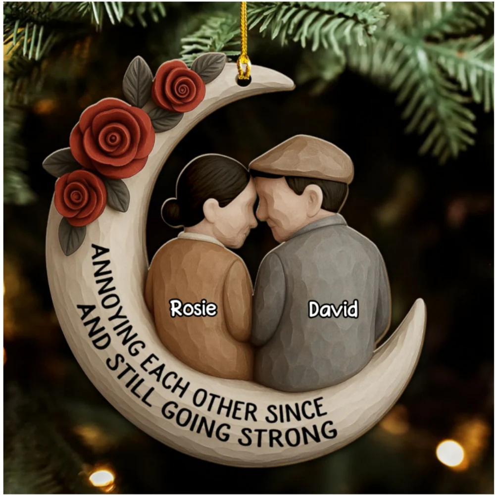 Love You Forever - Personalized Custom 3D Effect Wood Ornament - Image 4