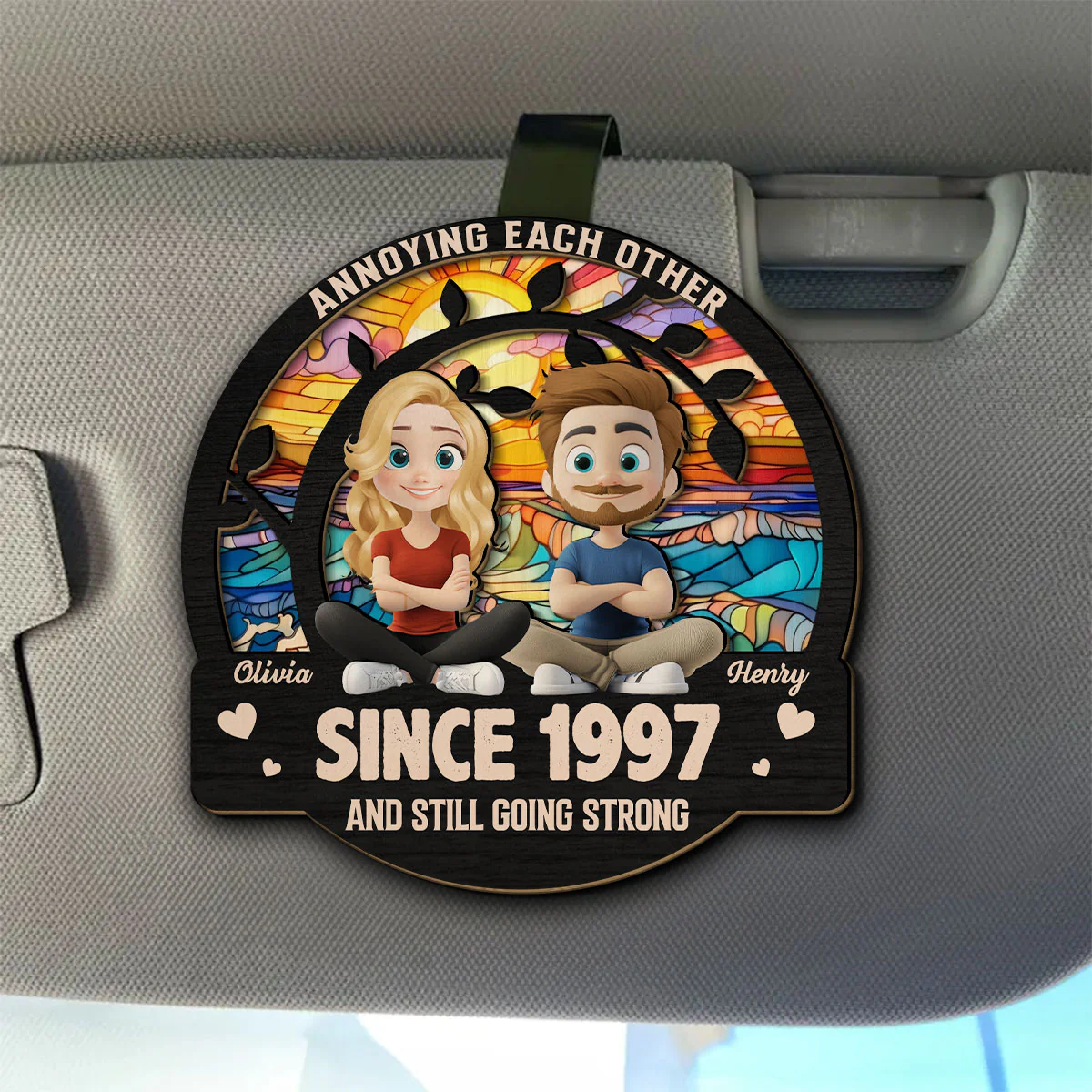Love You Forever - Personalized Custom Car Visor Clip - Image 4