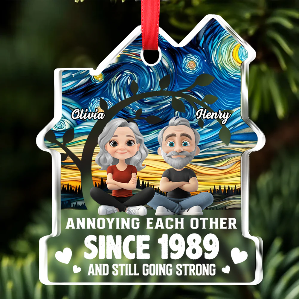 Love You Forever - Personalized Custom House Shaped Glass Ornament