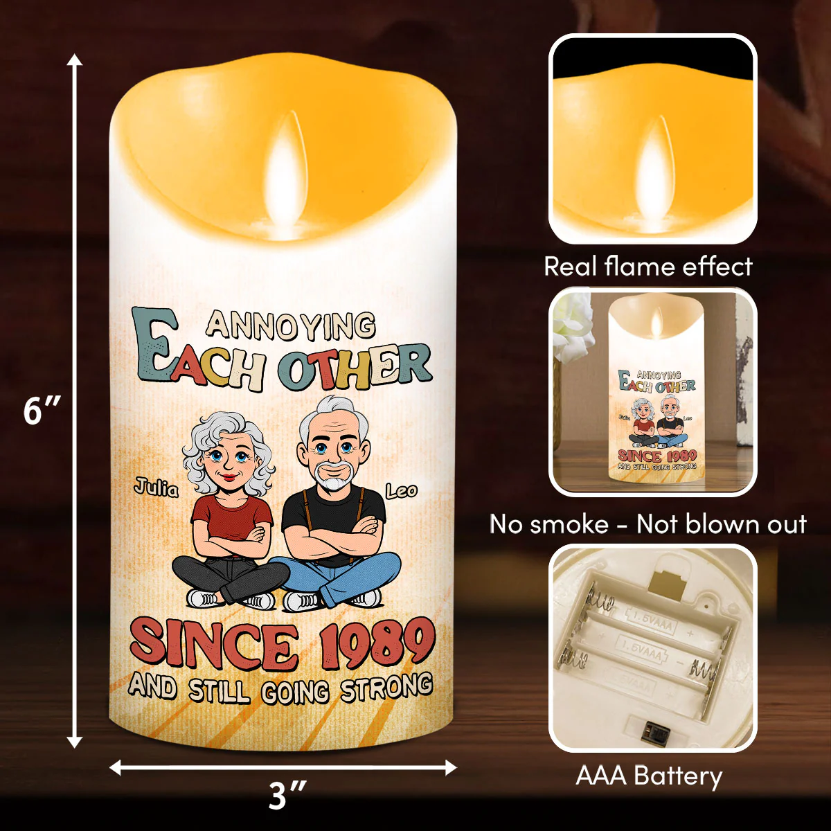 Love You Forever - Personalized Custom LED Candle - Image 5
