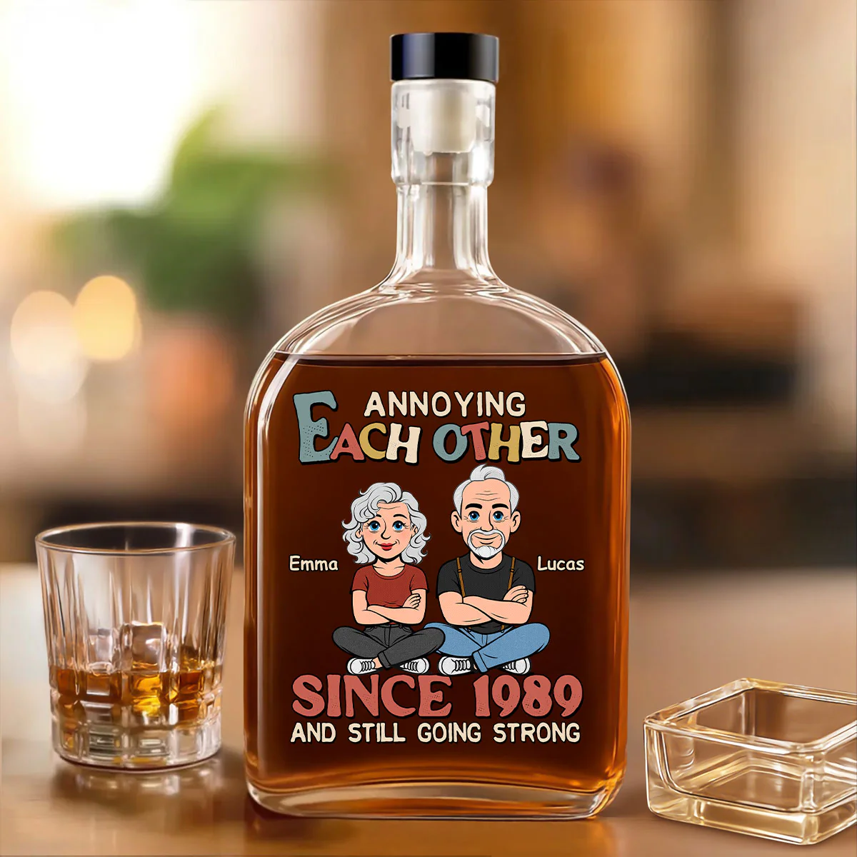 Love You Forever - Personalized Custom Spirits Decanter