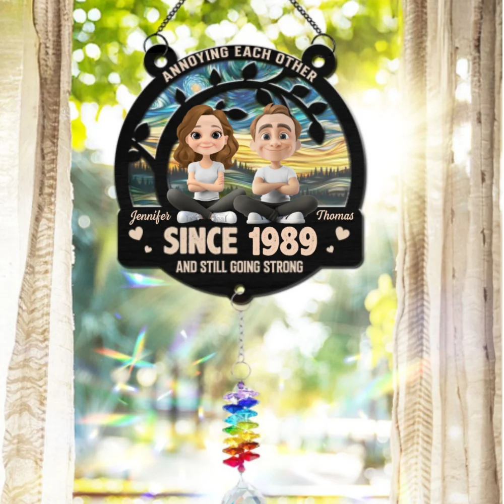 Love You Forever - Personalized Custom Suncatcher With Crystal Rainbow Charm - Image 7