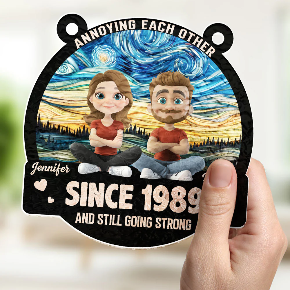 Love You Forever - Personalized Custom Wavy Suncatcher - Image 2