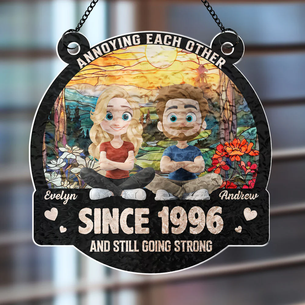 Love You Forever - Personalized Custom Wavy Suncatcher - Image 3