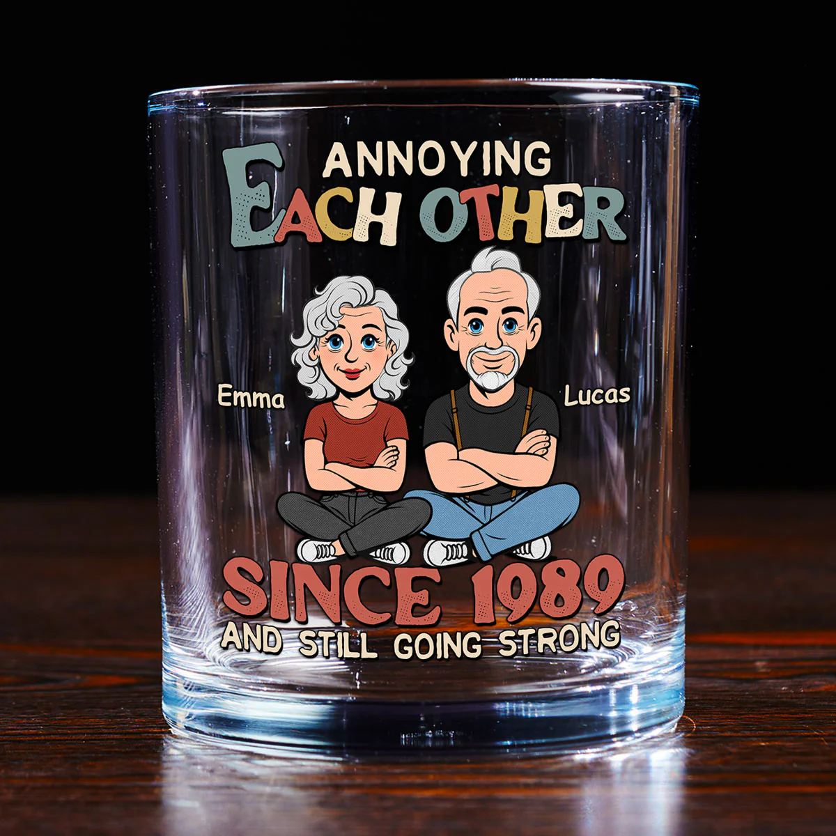 Love You Forever - Personalized Custom Whiskey Glass - Image 3