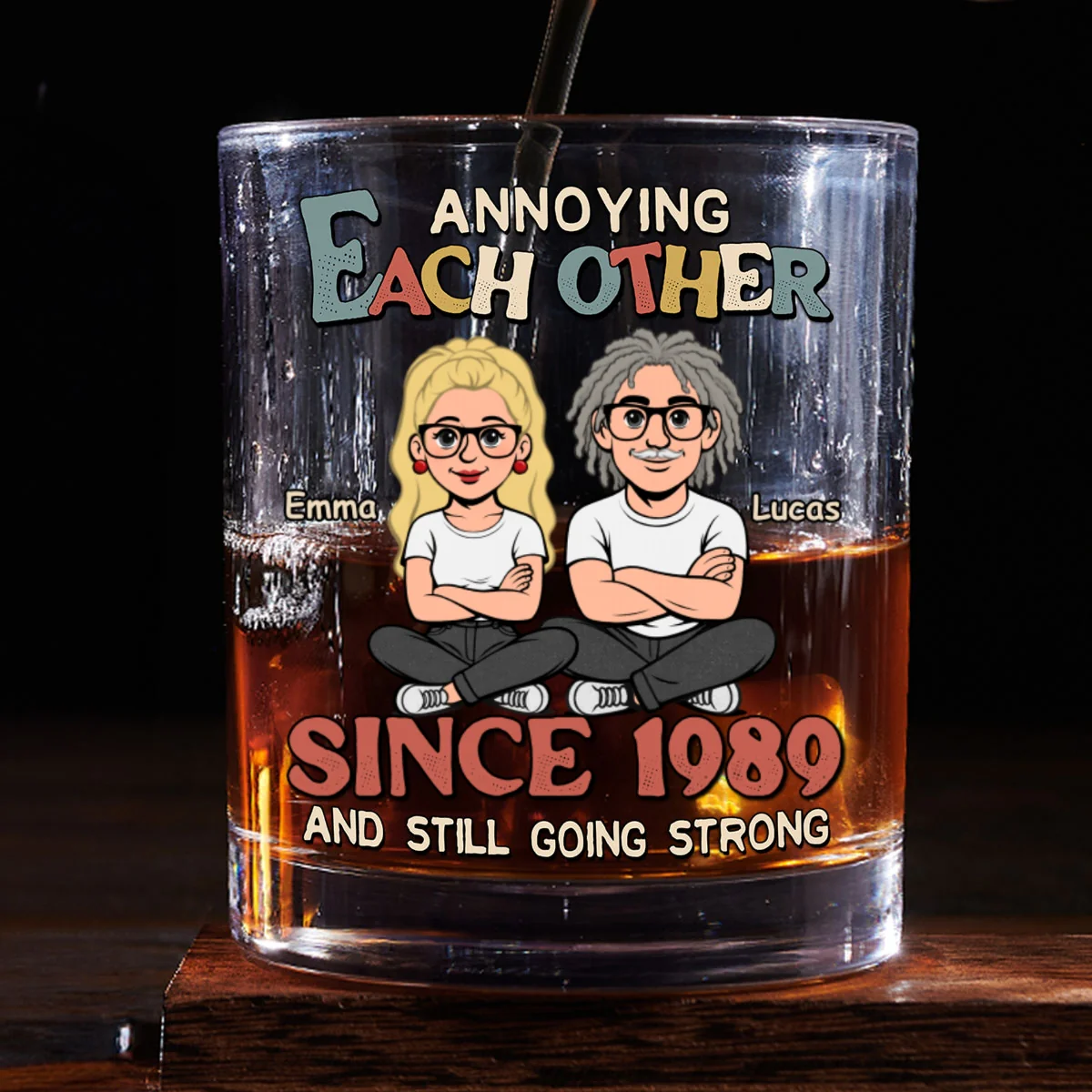 Love You Forever - Personalized Custom Whiskey Glass - Image 6