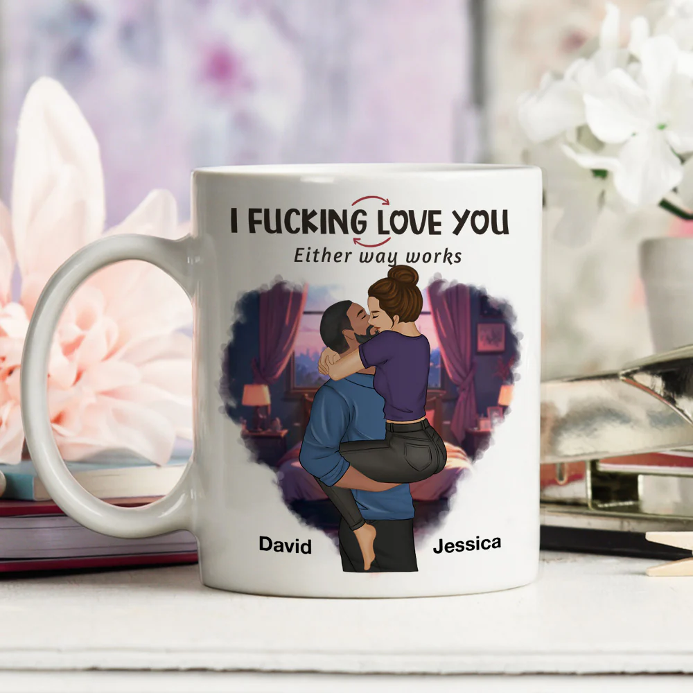 Love You In 2 Ways - Personalized Custom Coffee Mug - Image 2