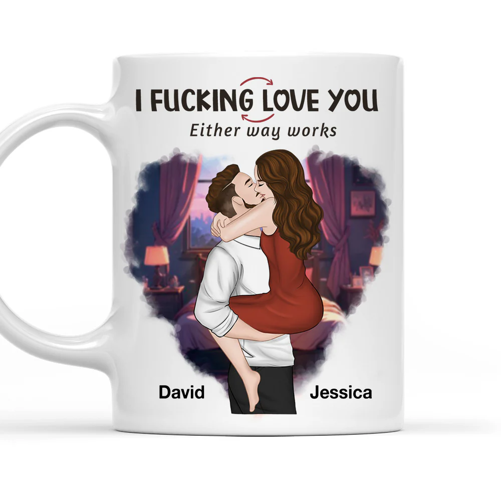 Love You In 2 Ways - Personalized Custom Coffee Mug - Image 3