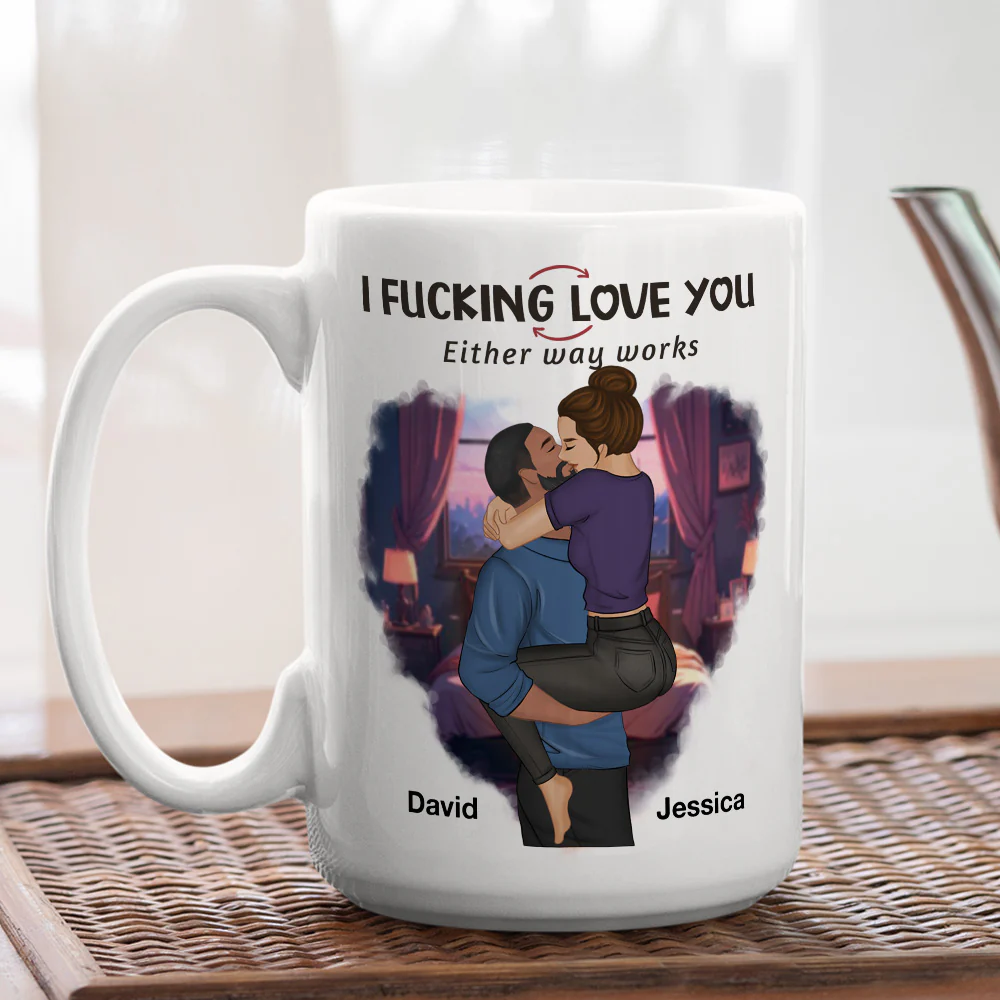 Love You In 2 Ways - Personalized Custom Coffee Mug - Image 4
