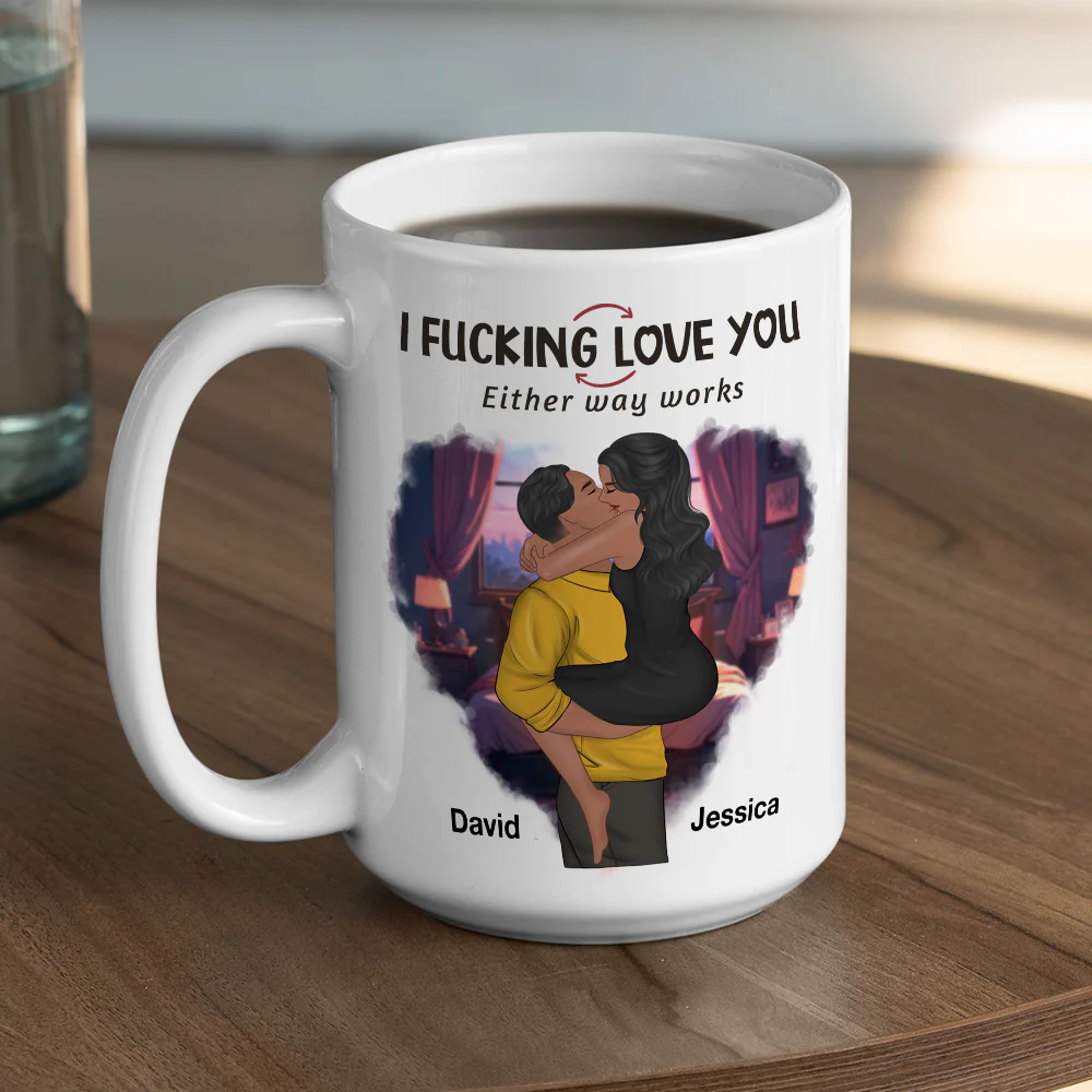 Love You In 2 Ways - Personalized Custom Coffee Mug - Image 5