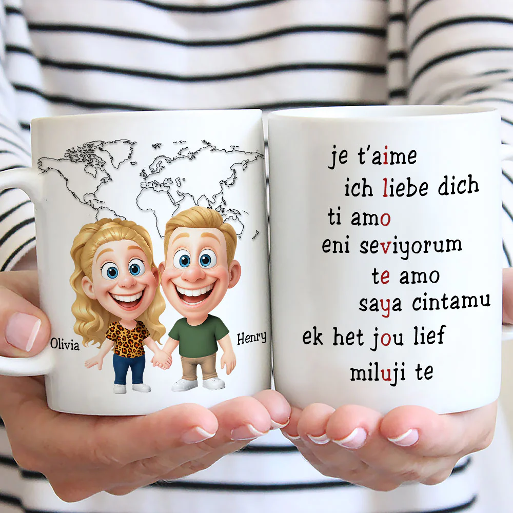 Love You In Every Language - Personalized Custom Coffee Mug - Image 2
