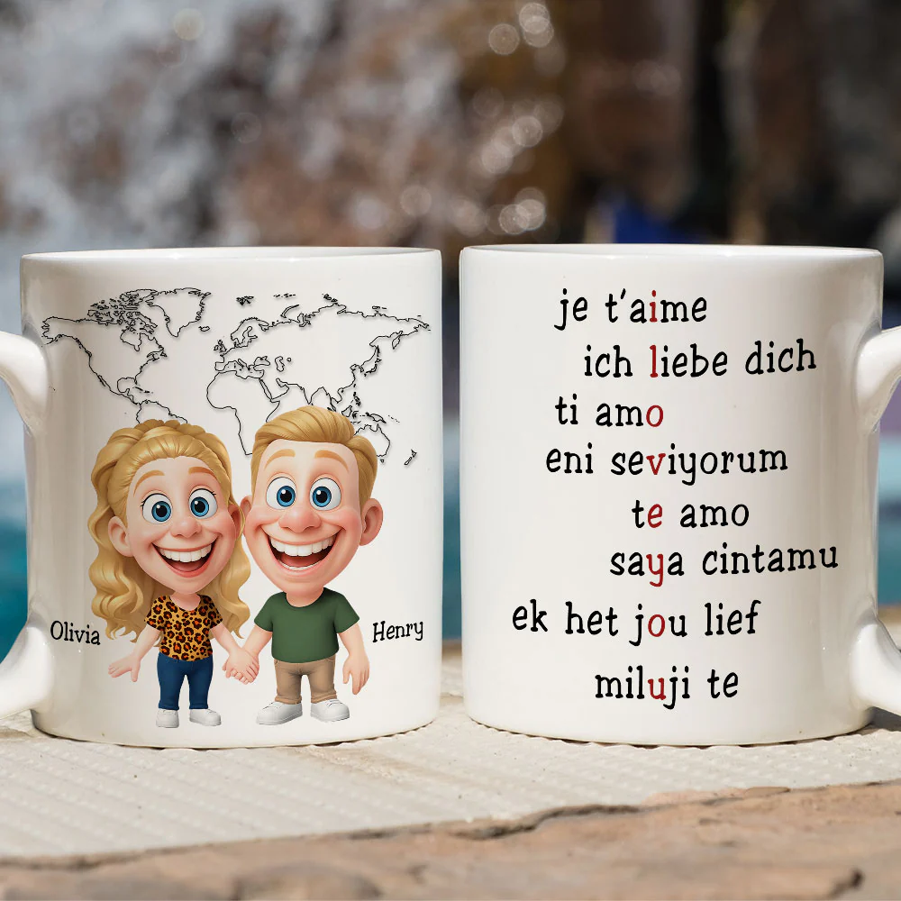 Love You In Every Language - Personalized Custom Coffee Mug - Image 4