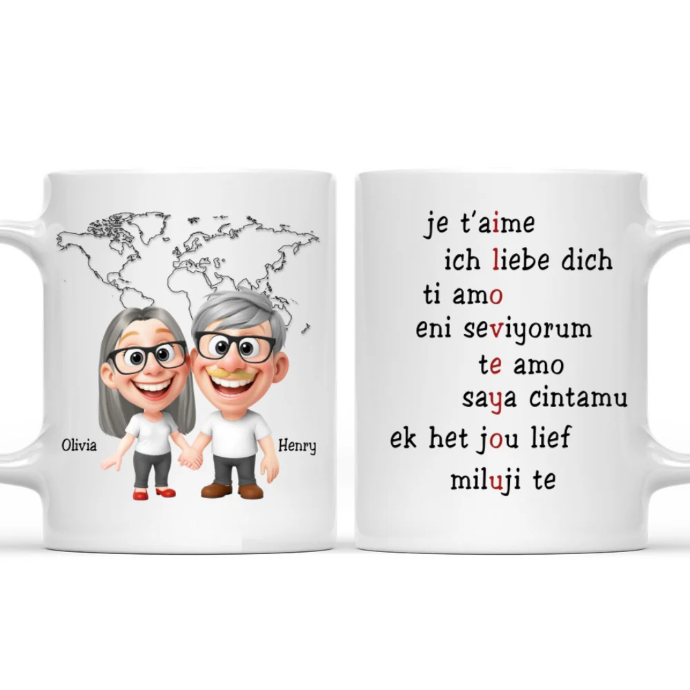 Love You In Every Language - Personalized Custom Coffee Mug - Image 9