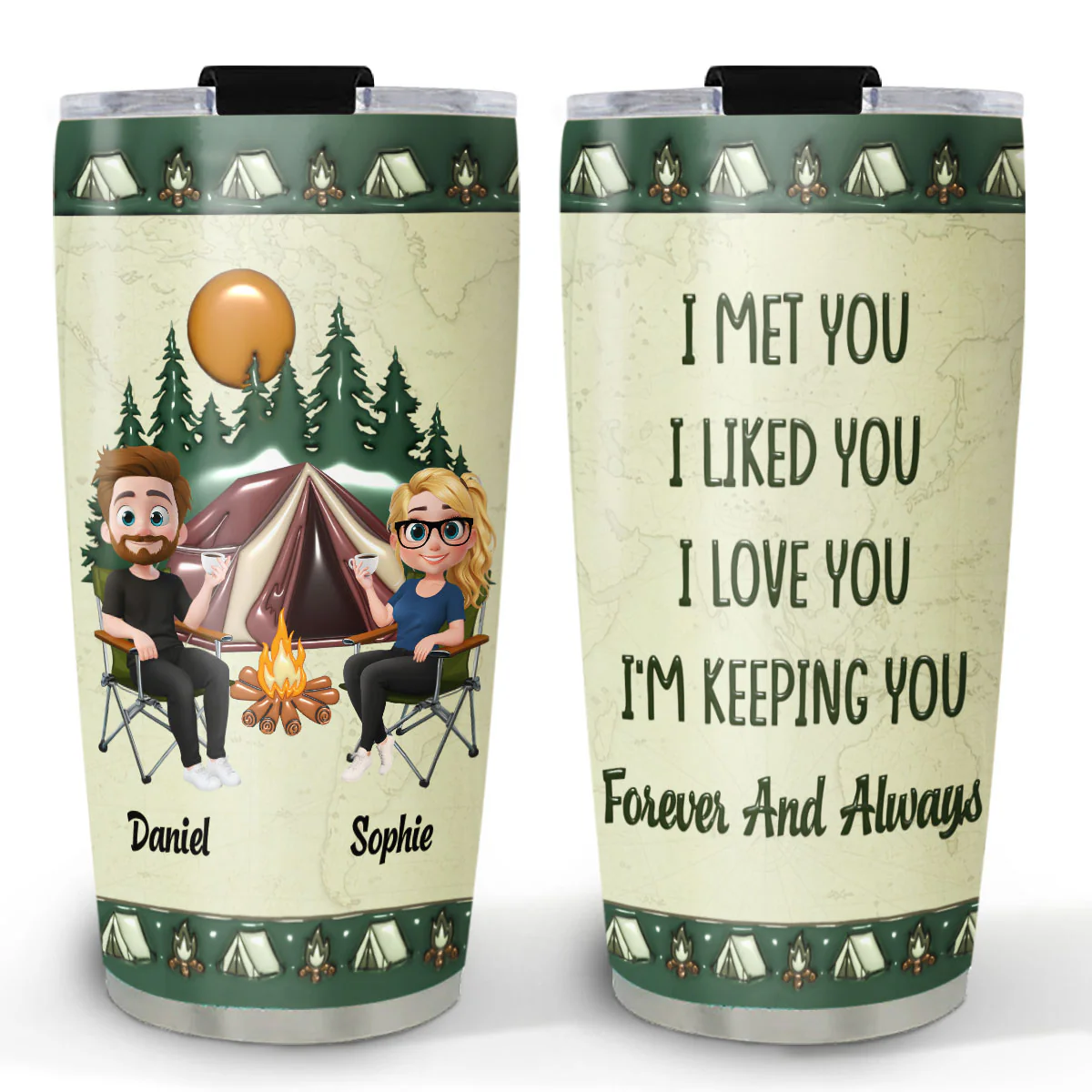 Love You Keeping You - Personalized Custom 3D Inflated Effect Tumbler