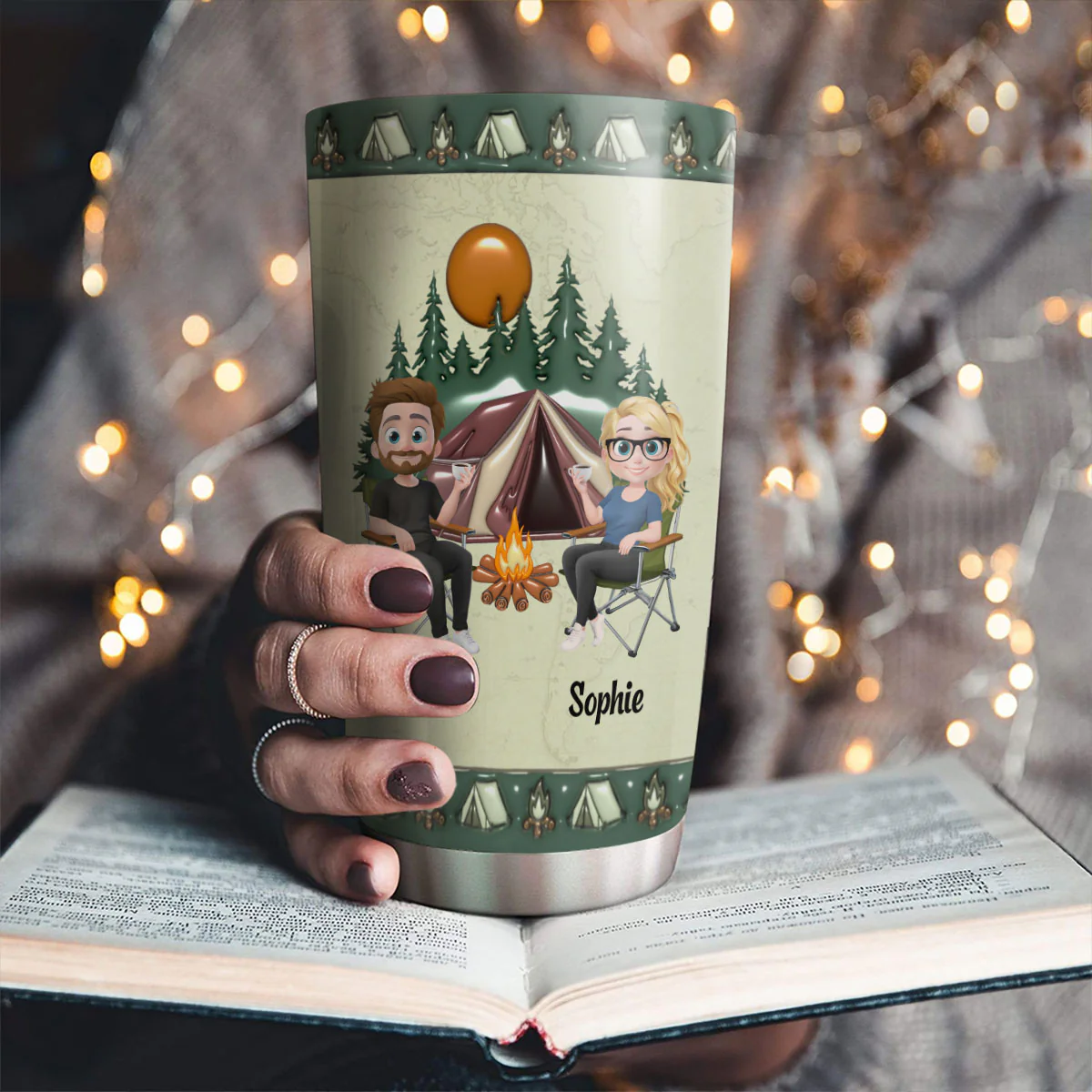 Love You Keeping You - Personalized Custom 3D Inflated Effect Tumbler - Image 2