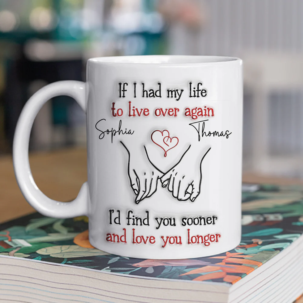 Love You Longer - Personalized Custom 3D Inflated Effect Mug - Image 2