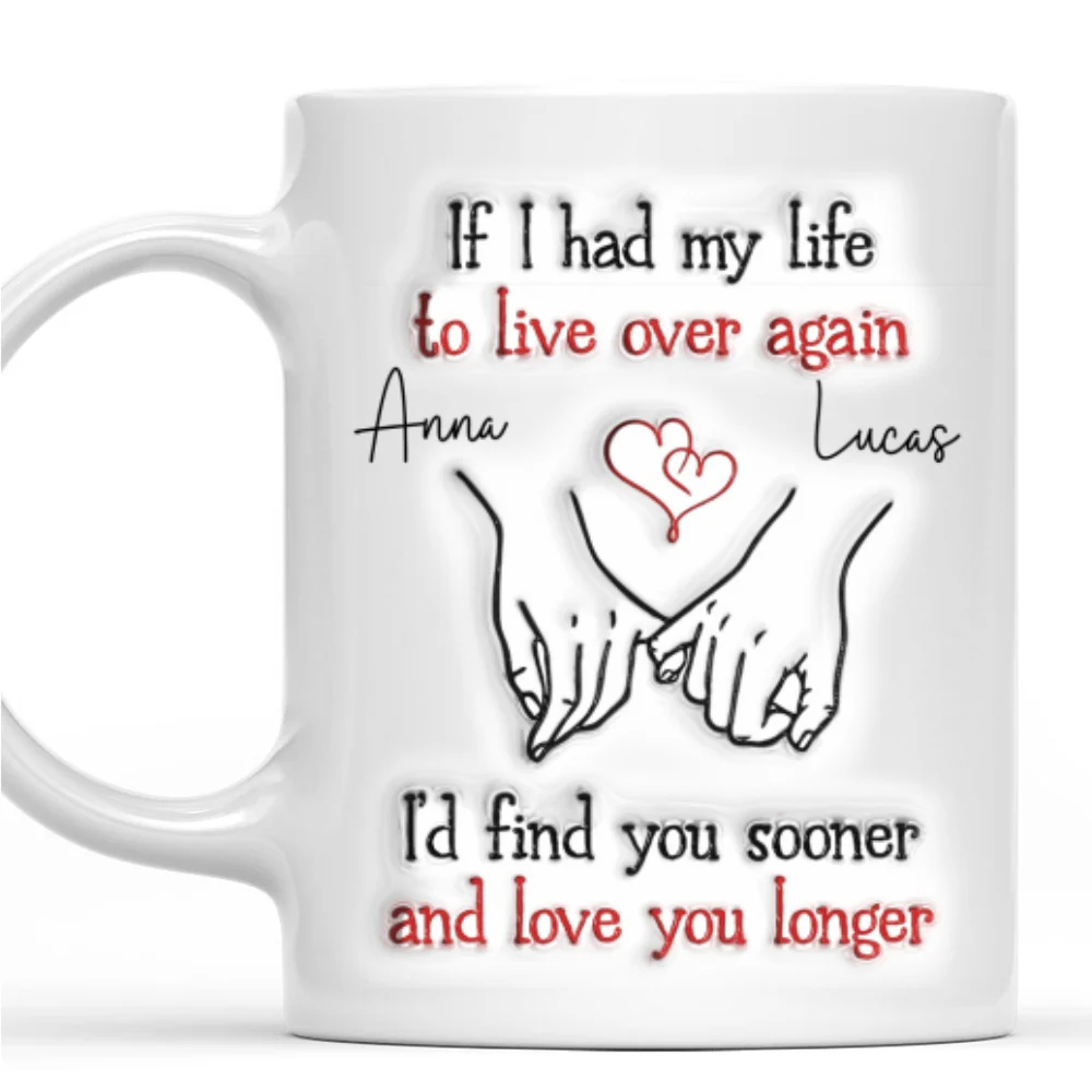 Love You Longer - Personalized Custom 3D Inflated Effect Mug - Image 8