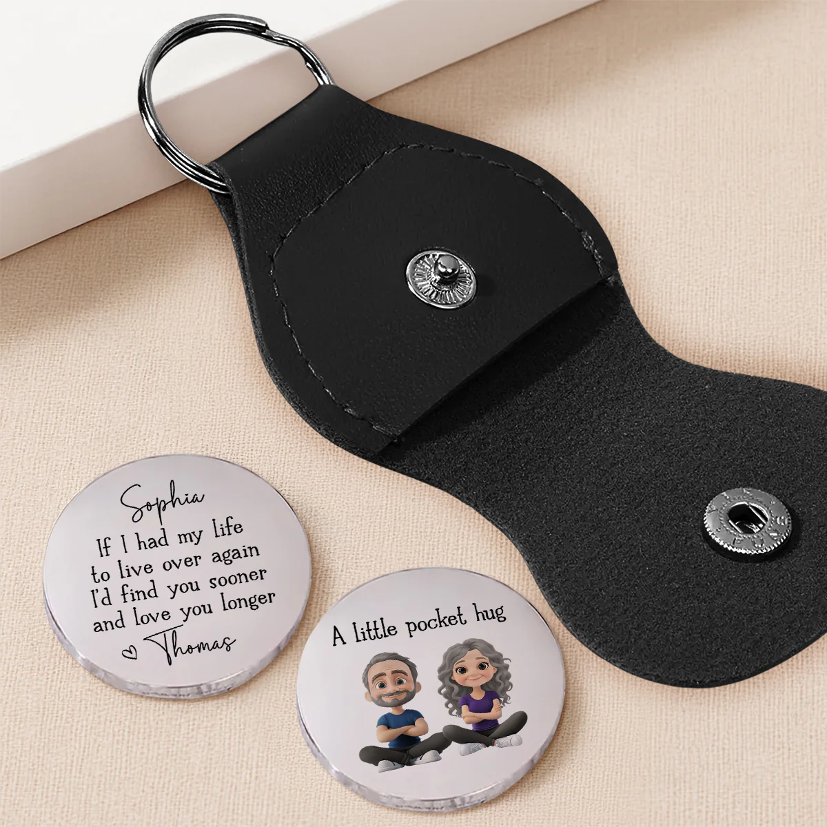 Love You Longer - Personalized Custom Pocket Hug - Image 2