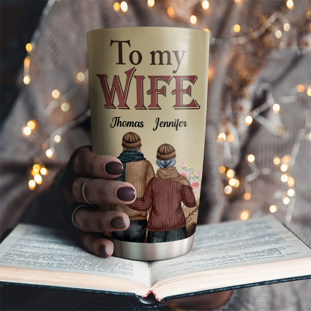 Love You Longer - Personalized Custom Tumbler - Image 3