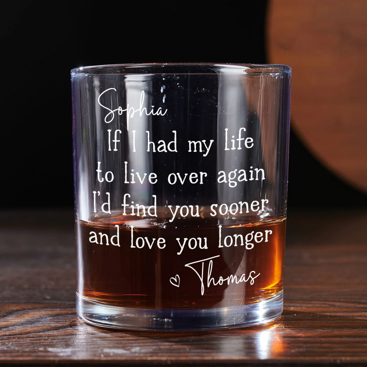Love You Longer - Personalized Custom Whiskey Glass