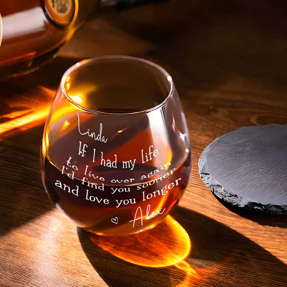 Love You Longer - Personalized Custom Wine Glass - Image 3