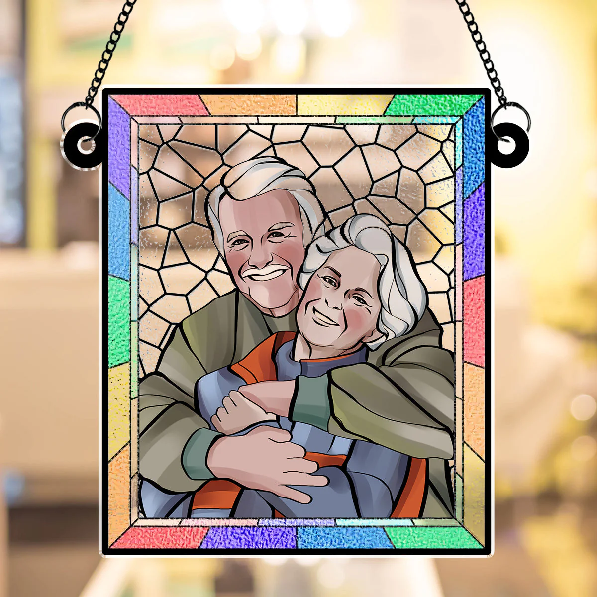 Love You More Every Day - Personalized Custom 1 Layer Suncatcher - Image 3